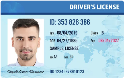 Sample Drivers License